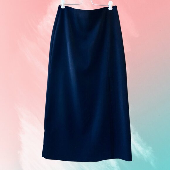 David Paul New York Vintage Long Straight Skirt Deep Slit Polyester Womens 12 - Picture 5 of 12